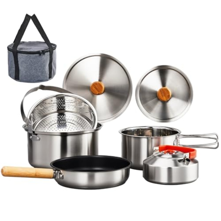 Nesting Camping Cooking Set - Kamp Yemek Pişirme Seti, 4-6 Kişilik