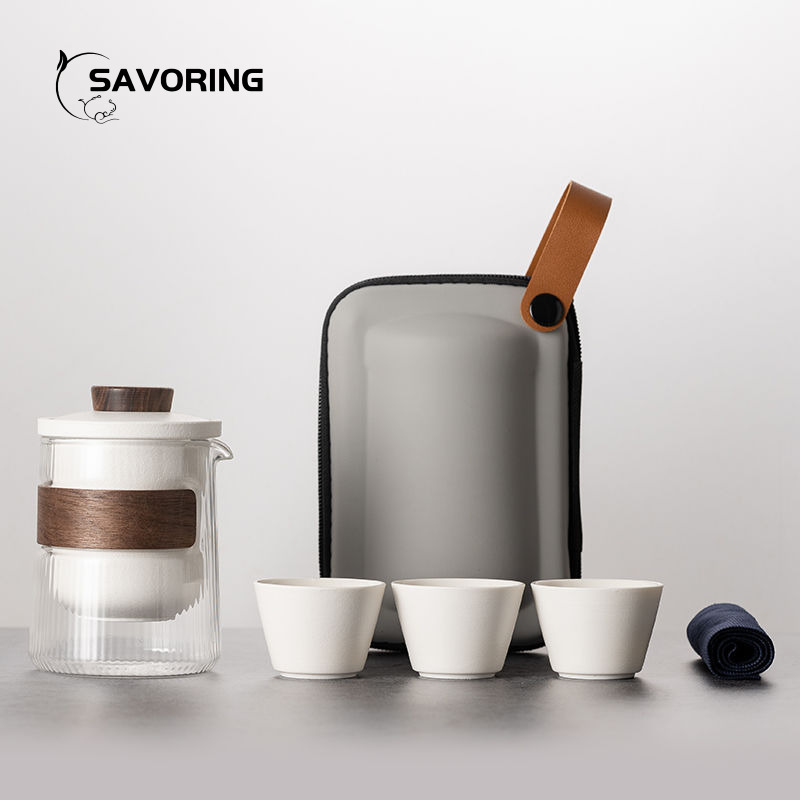 Camping Cooking Bag - Basit Çin Seramik Çay Seti 1