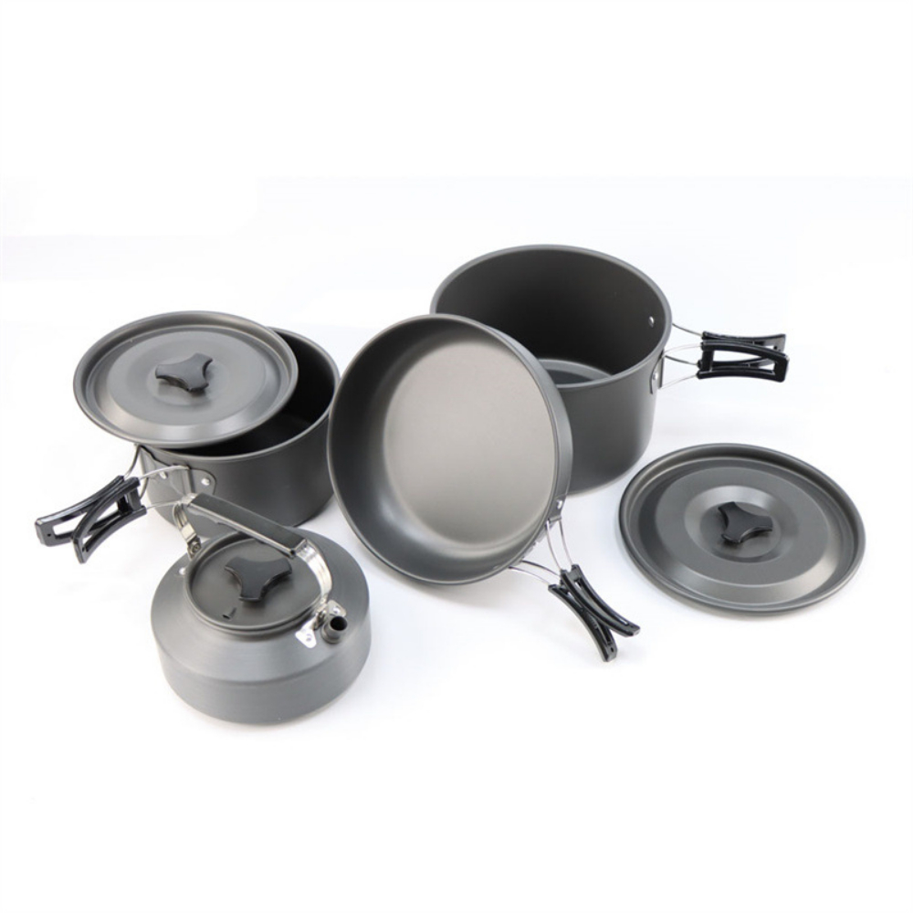 Nesting Camping Cooking Set - Hafif Alüminyum Alaşımlı Açık Hava Kamp