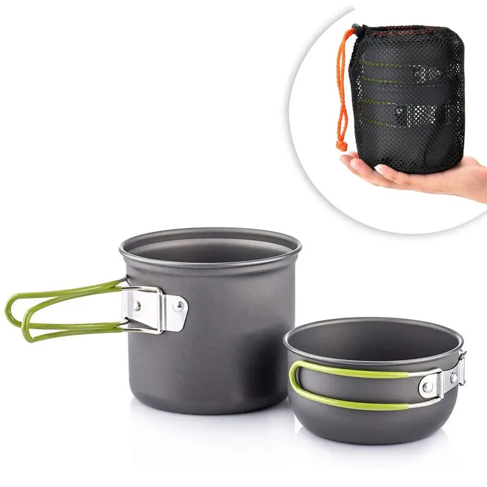Camping Cooking Gear Set - Kamp Tencere yemek takımı Ultralight Kamp