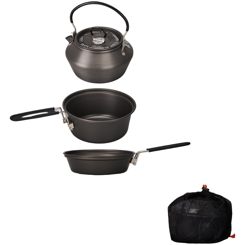 Camping Cooking Gear Set - Hafif alüminyum alaşımlı kamp tencere seti