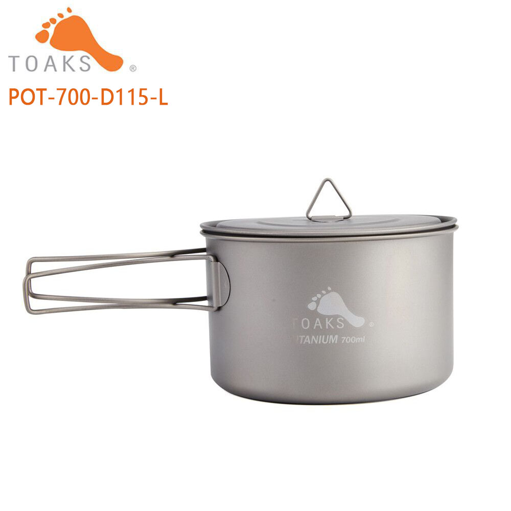 Camping Cooking System - TOAKS saf titanyum kamp tencere açık