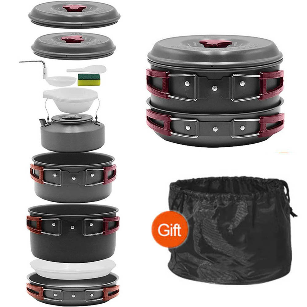 Camping Cooking Frying Pan - Açık pişirme 3-4 kişi piknik seti