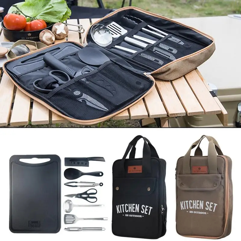 Camping Cooking Gear Set - 8 adet Kamp Mutfak Tencere Seti