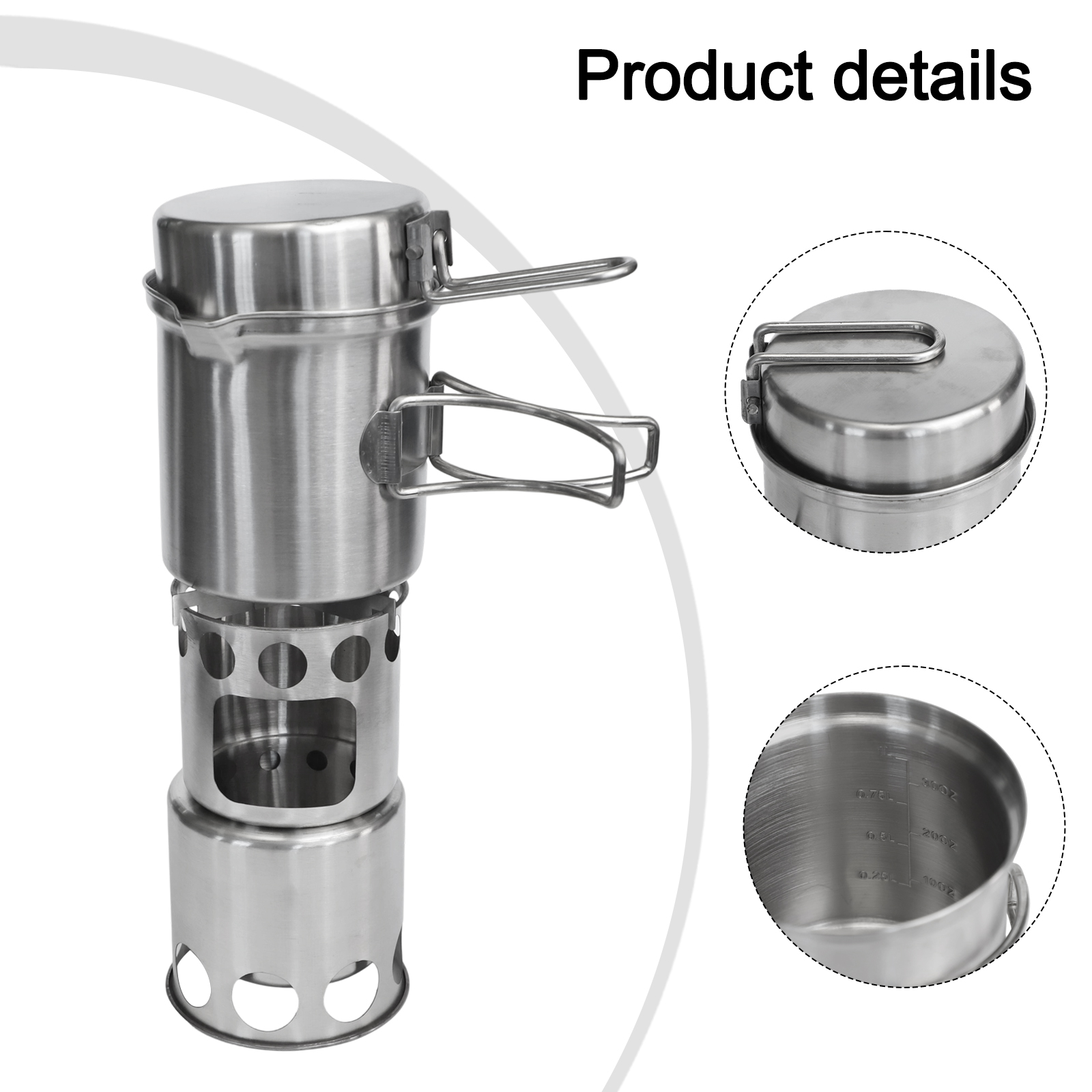 Camping Cooking Gear Set - Kamp için Taşınabilir Yakacak Odun Sobası