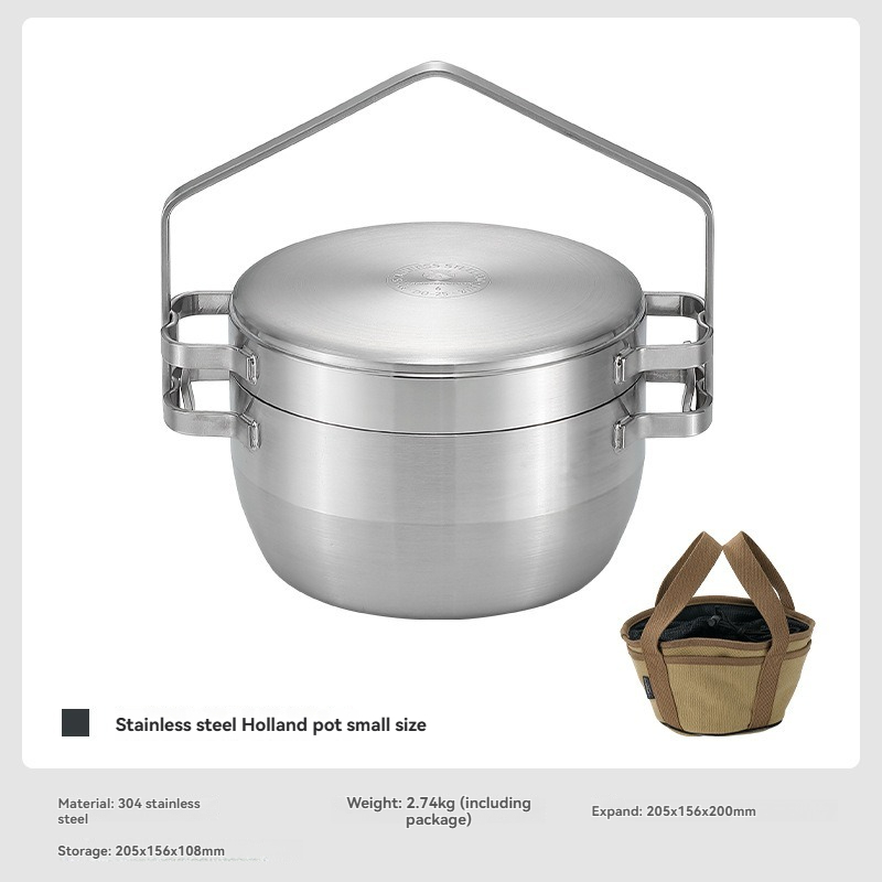 Camping Cooking Frying Pan - DO-25 kalınlaştırılmış paslanmaz çelik dış mekan