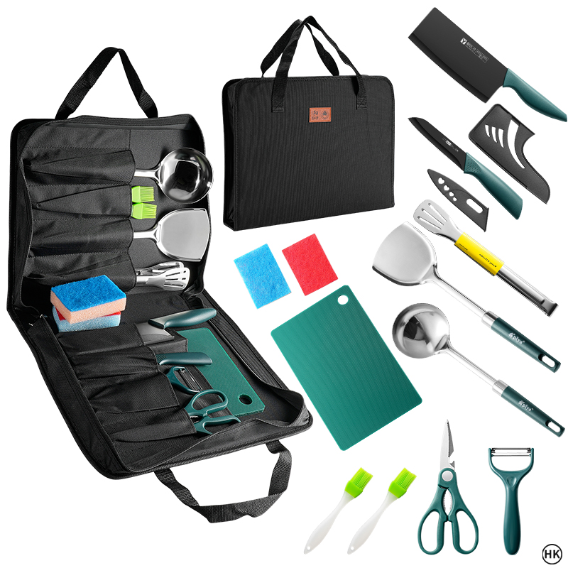 Camping Cooking Essentials - 13PCS Kamp pişirme seti, kamp temelleri,