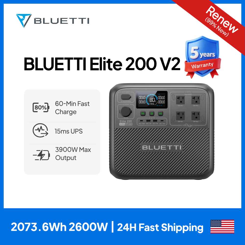 Solar Oven Camp - 【Yenileme】BLUETTI Elite 200 V2 Taşınabilir Güç