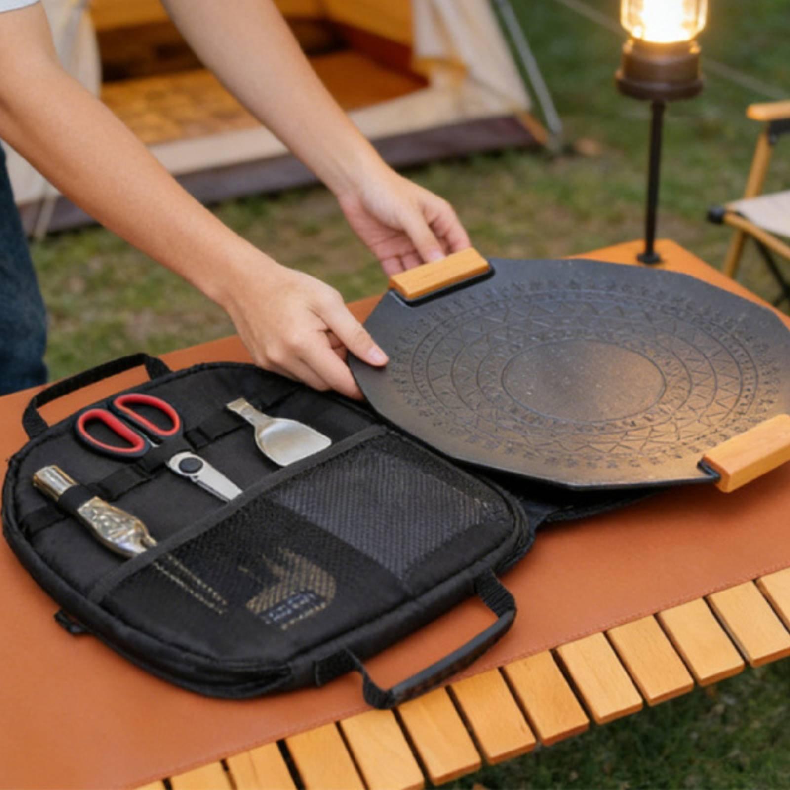 Camping Cooking Frying Pan - Tava Saklama Çantası Taşınabilir Tava Taşıma