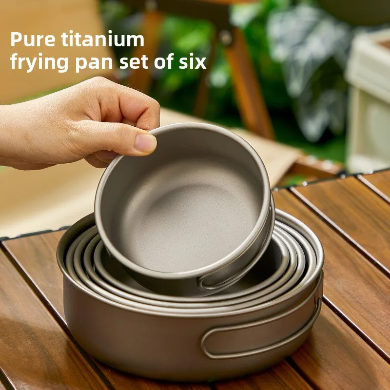 Camping Cooking Mesh - Titanyum Açık Pot Seti Piknik Kamp