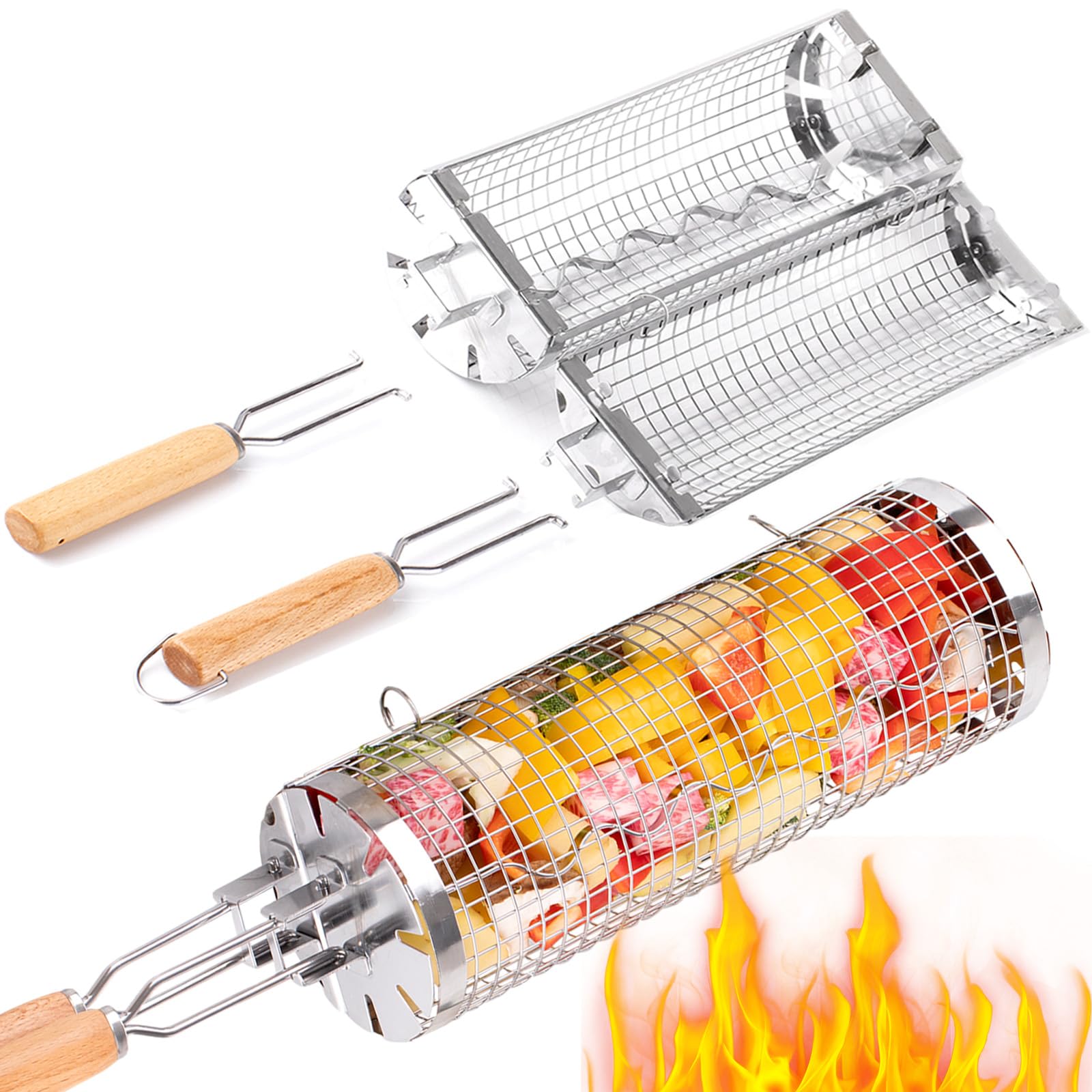 Camping Cooking Mesh - BUYYES Haddeleme Izgara Sepeti BARBEKÜ Örgü