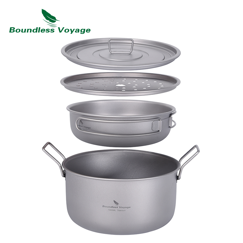 Camping Cooking Gear Set - Sınırsız Voyage kamp tencere çok fonksiyonlu