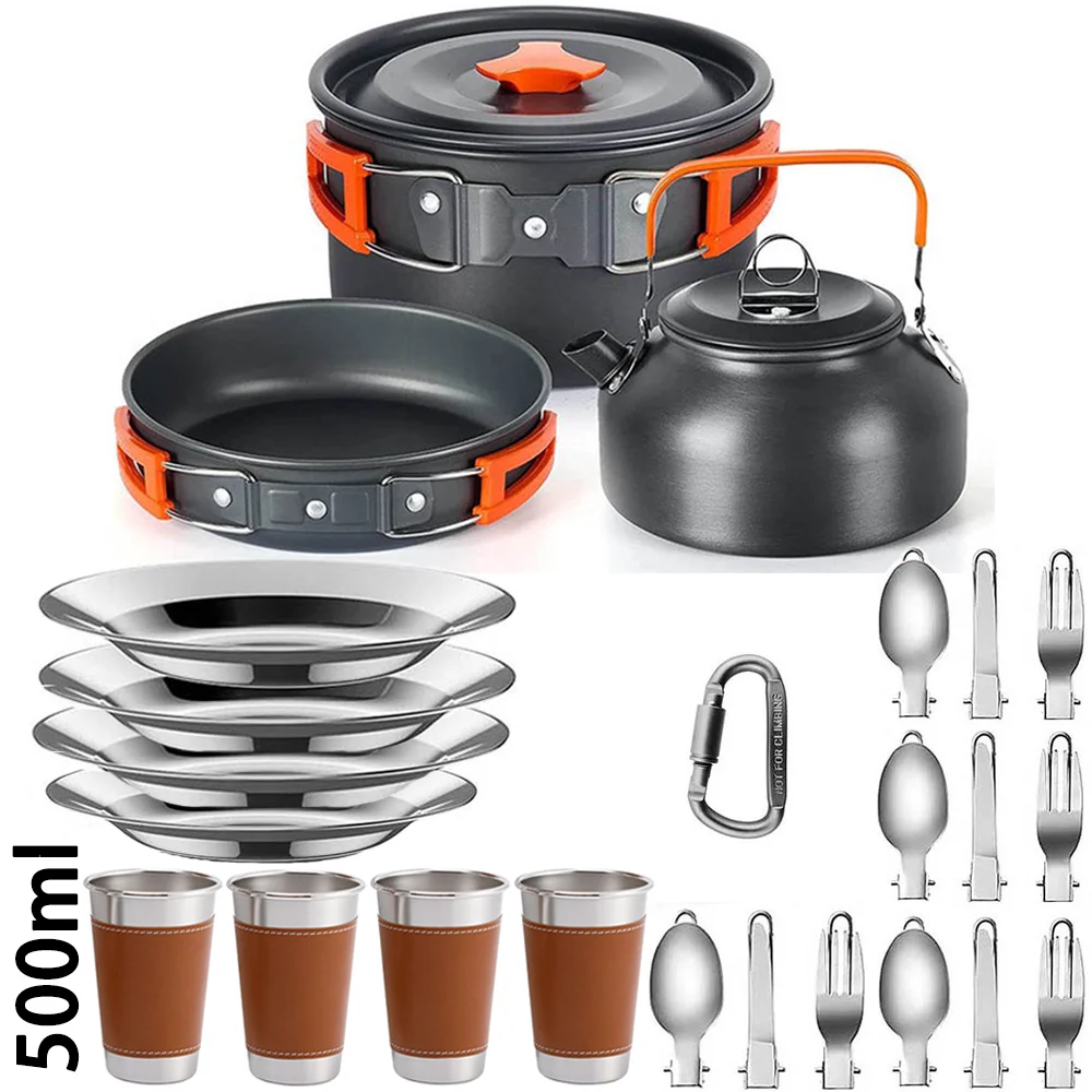Açık hava kamp yemek pişirme s - Nesting Camping Cooking Set incelemesi ve fiyatı