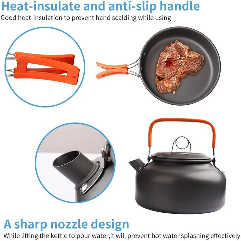 Açık hava kamp yemek pişirme s - Nesting Camping Cooking Set incelemesi ve fiyatı