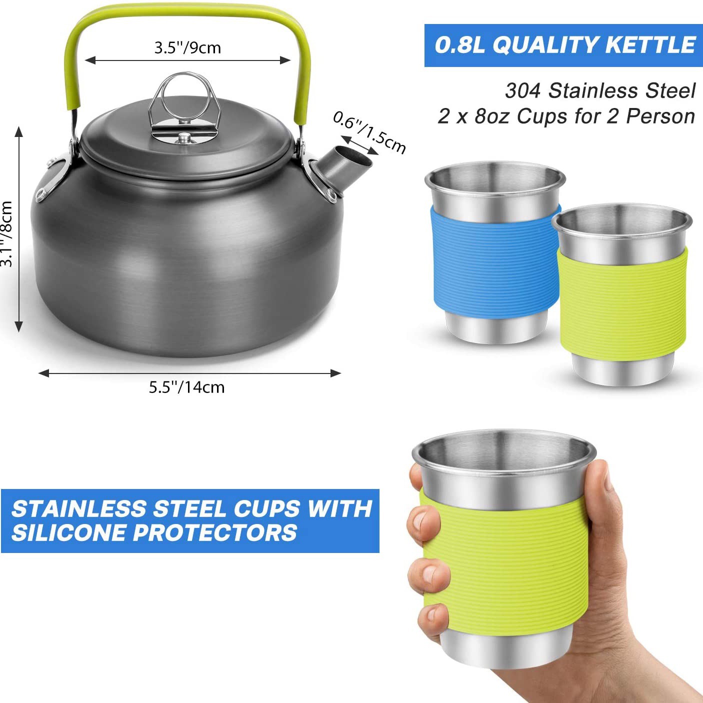 Su Isıtıcılı Açık Hava Kamp Ye - Camping Cooking Gear Set incelemesi ve fiyatı