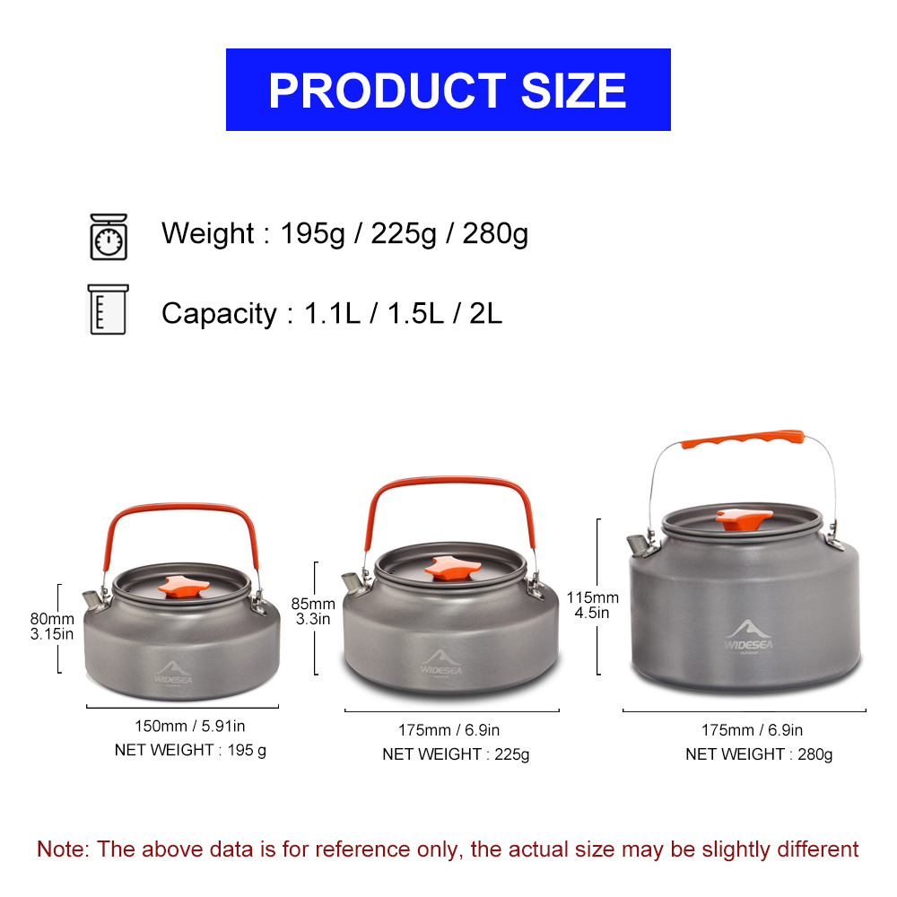 Widesea 1.1L 2L1.5L Kamp Su Is - Camping Cooking System incelemesi ve fiyatı