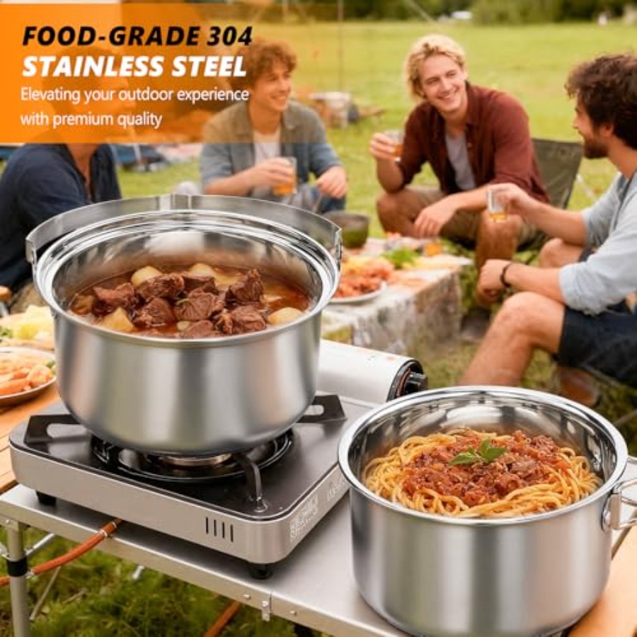 Kamp Yemek Pişirme Seti, 4-6 K - Nesting Camping Cooking Set incelemesi ve fiyatı