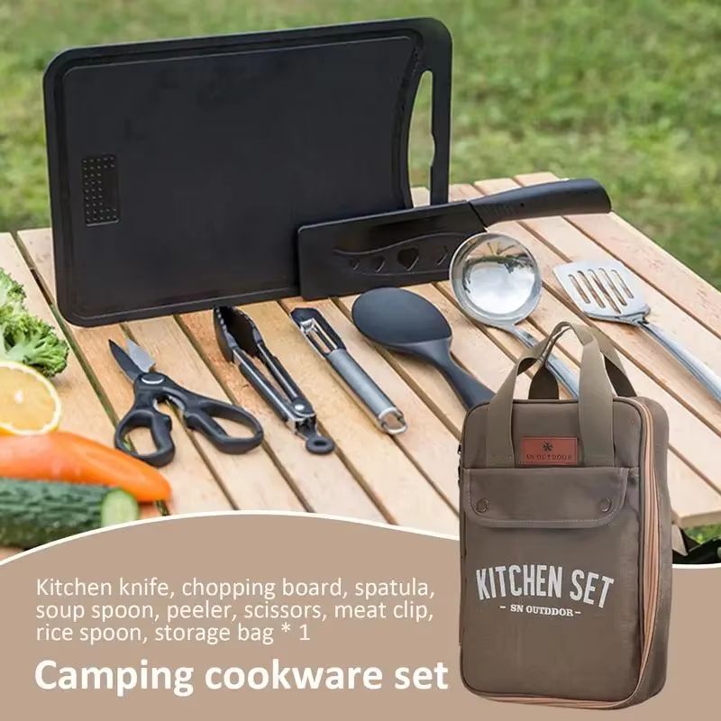 8 adet Kamp Mutfak Tencere Set - Camping Cooking Gear Set incelemesi ve fiyatı