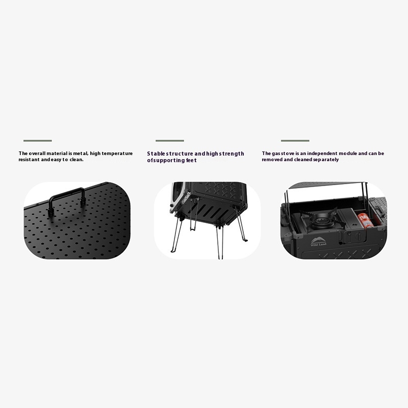 Taşınabilir Katlanabilir Alümi - Camping Cooking Gear Set incelemesi ve fiyatı