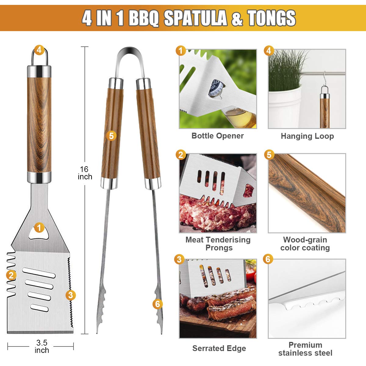 38 adet barbekü ızgara aksesua - Camping Cooking Accessories Set incelemesi ve fiyatı