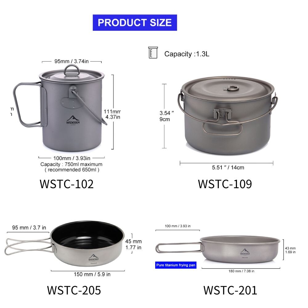 Widesea kamp sofra titanyum te - Camping Cooking Gear Set incelemesi ve fiyatı