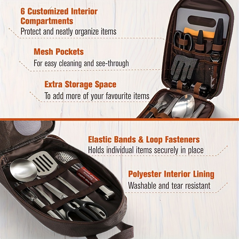 Açık Hava Pişirme Çantası Kamp - Camping Cooking Utensil Organizer incelemesi ve fiyatı