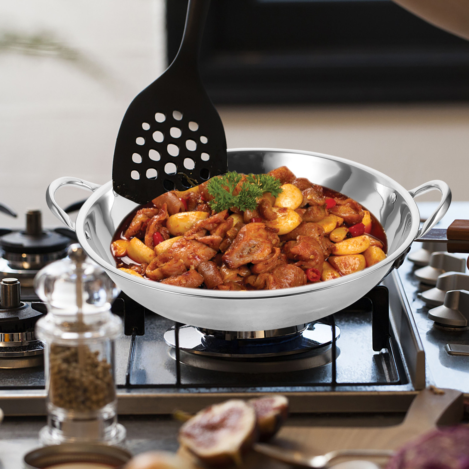 Çift Saplı Paslanmaz Çelik Wok - Camping Cooking Handle incelemesi ve fiyatı