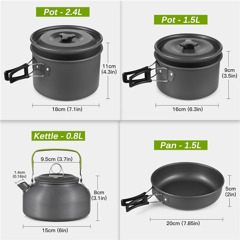 Taşınabilir Kamp Yemek Takımı, - Nesting Camping Cooking Set incelemesi ve fiyatı