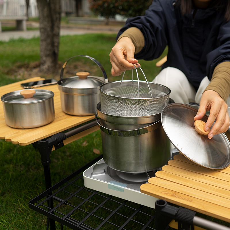 NOBANA Yeni Açık Paslanmaz Çel - Camping Cooking Frying Pan incelemesi ve fiyatı