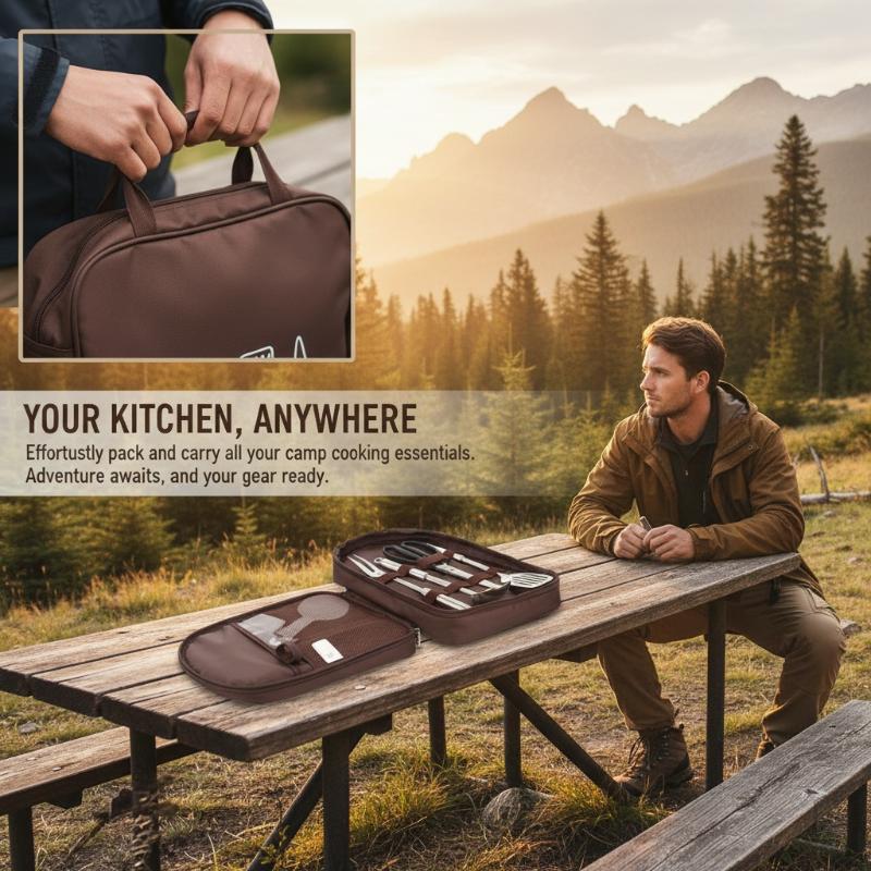 Açık Hava Pişirme Çantası Kamp - Camping Cooking Utensil Organizer incelemesi ve fiyatı