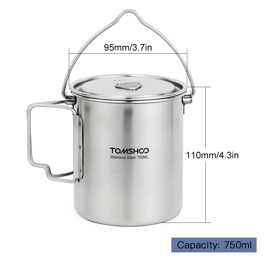 TOMSHOO 750ml Paslanmaz Çelik  - Camping Cooking Mesh incelemesi ve fiyatı