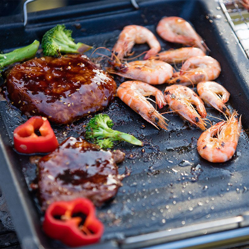 Açık havada kalın kare ızgara  - Camping Cooking Frying Pan incelemesi ve fiyatı
