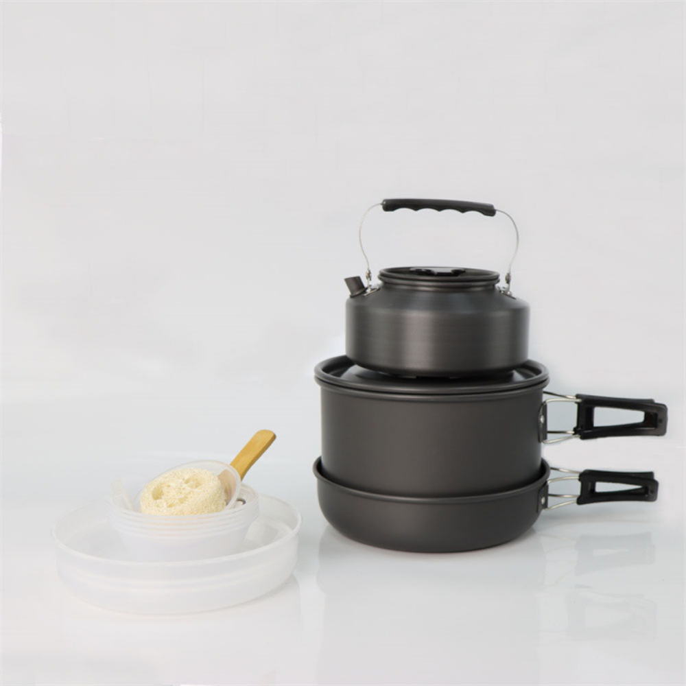 Açık hava büyük pişirme seti,  - Nesting Camping Cooking Set incelemesi ve fiyatı