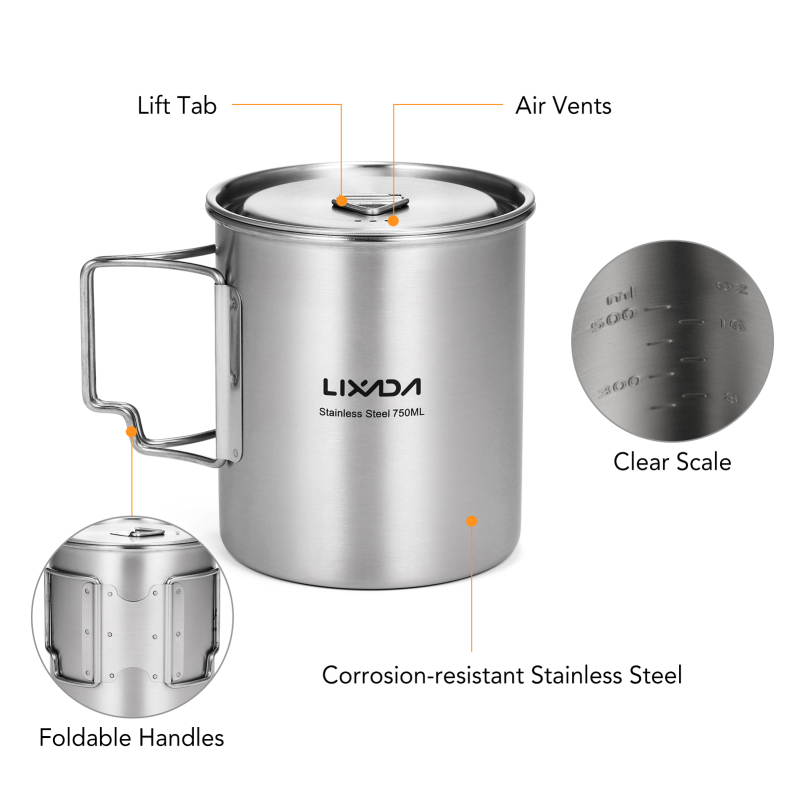 Lixada 750ml fincan açık pasla - Camping Cooking Mesh incelemesi ve fiyatı