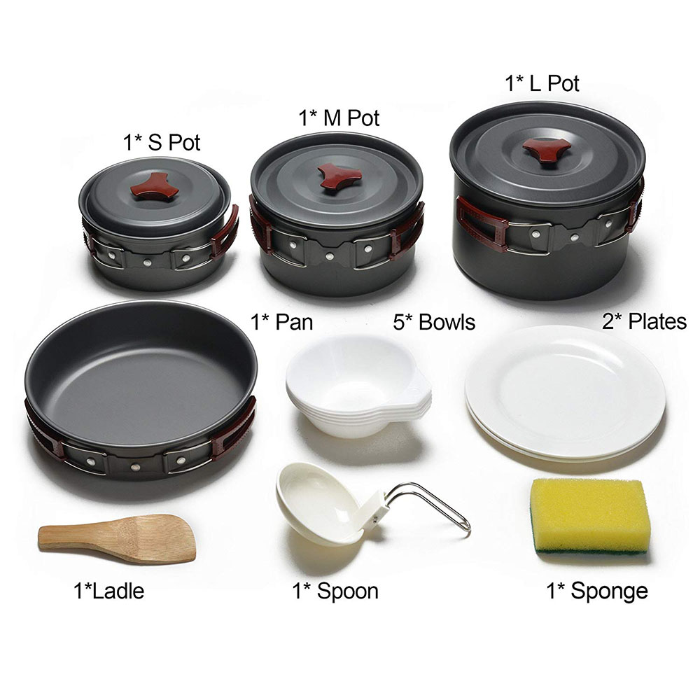 Açık Kamp Tencere Seti Yapışma - Camping Cooking Essentials incelemesi ve fiyatı