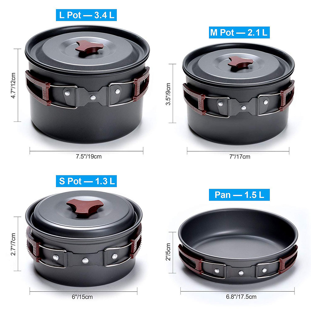 Açık Kamp Tencere Seti Yapışma - Camping Cooking Essentials incelemesi ve fiyatı