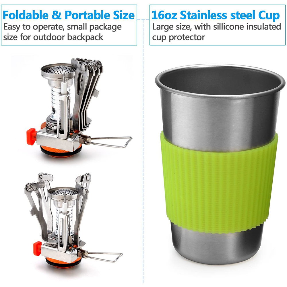Kamp Tencere Seti Soba ile Açı - Camping Cooking Gear Set incelemesi ve fiyatı