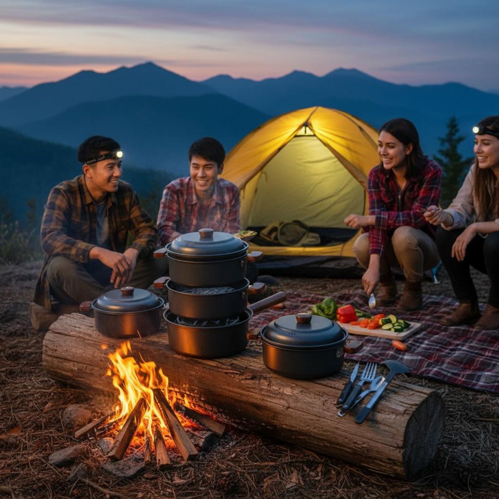 3 L 3L Açık Hava Pişirme Tence - Nesting Camping Cooking Set incelemesi ve fiyatı